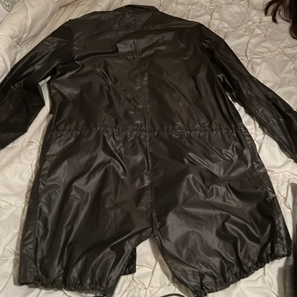 Designer Simon Spurr Luxury Nylon Rain Jacket Gun Metal Gray Size 48 - Picture 9 of 12